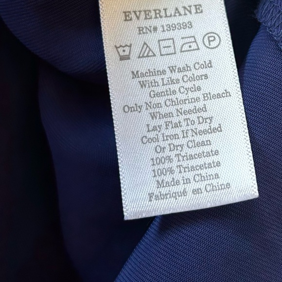Everlane Japanese goweave wrap dress blue size 2 - Picture 11 of 15